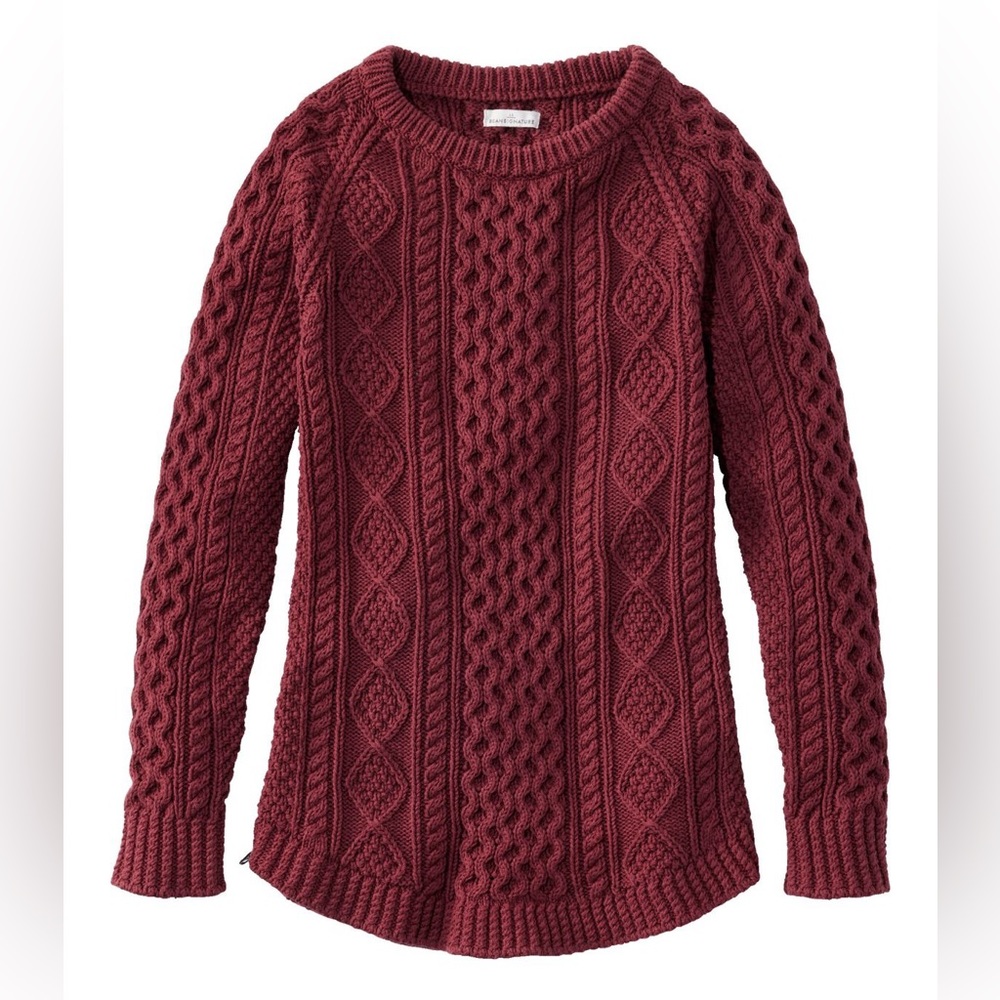 LL Bean Women's Signature Cotton Fisherman Tunic Sweater